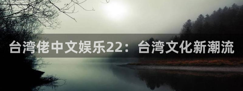 先锋娱乐体育网页版入口：台湾佬中文娱乐22：台湾文化新潮流
