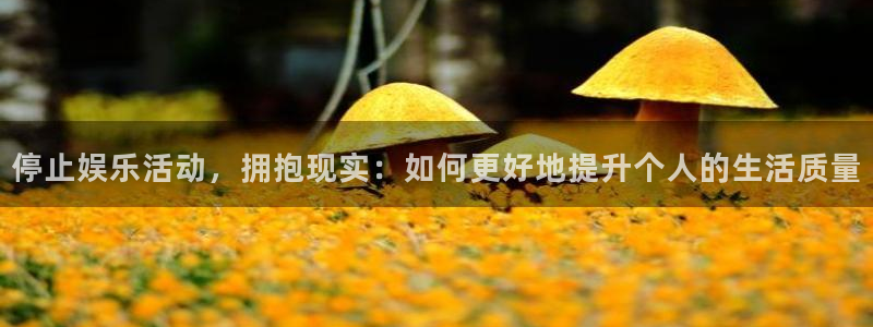 先锋娱乐体育f开户：停止娱乐活动，拥抱现实：如何更好地提升个人的生活质量