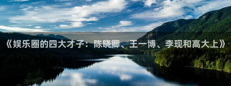 先锋娱乐体育代理申请流程：《娱乐圈的四大才子：陈晓卿、王一博、李现和高大上》