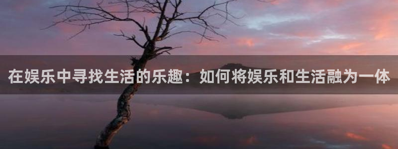 先锋娱乐平台：在娱乐中寻找生活的乐趣：如何将娱乐和生活融为一体
